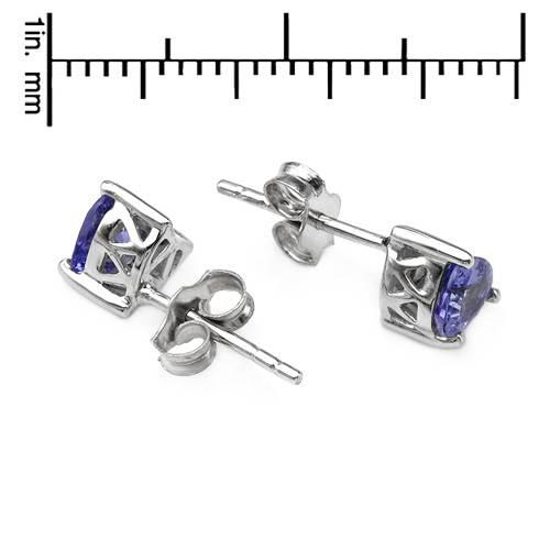 Stříbrné náušnice s tanzanity 947
