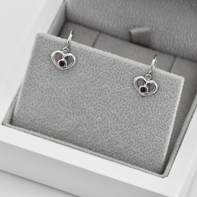 Náušnice s granáty 41553