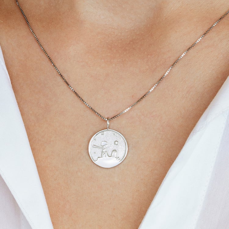 Přívěsek s atypickým povrchem a diamantem Malý princ 162655