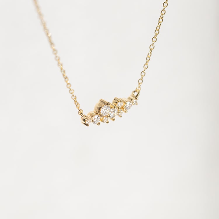 Cluster náhrdelník s lab-grown diamanty Kianna 159647