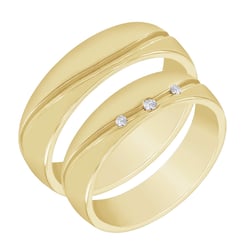 Snubní prsteny ze zlata s diamanty Zaila