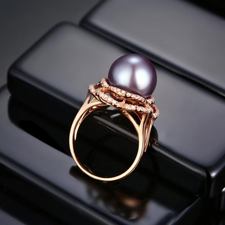 Zásnubní perlový prsten 13170