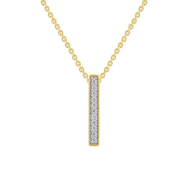 Zlatý přívěsek s lab-grown diamanty Ola