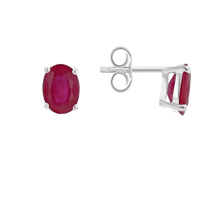 Rubínové náušnice z 18k zlata Deepti 117208