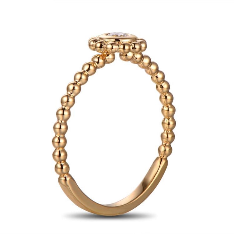 Zlatý prsten s diamantem 12852