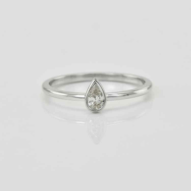 Prsten s pear diamantem 22455