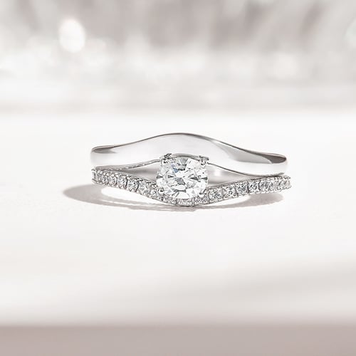 Set atypických prstýnků s diamanty Celeste