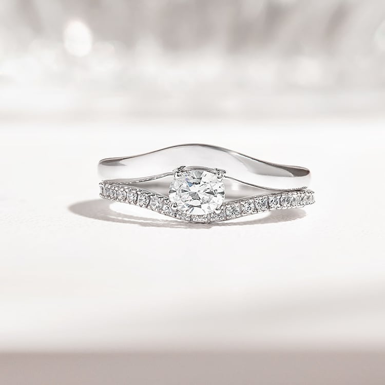 Set atypických prstýnků s diamanty 156055