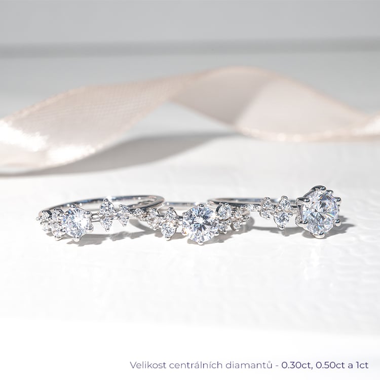 Zásnubní prsten s diamanty Olha 127273