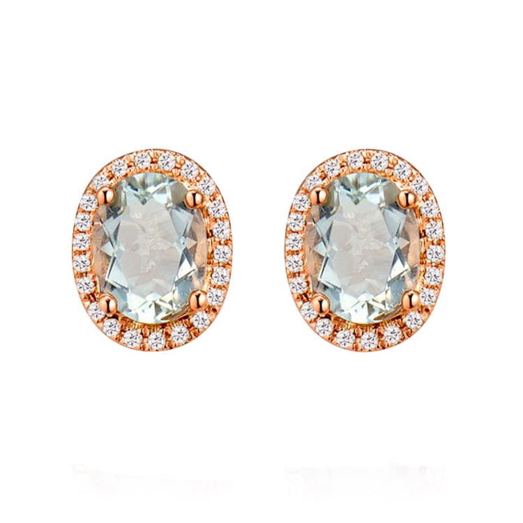 Zlaté náušnice s ametysty a diamanty Alerie