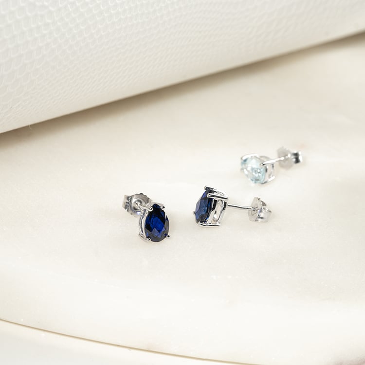 Safírové slzy ve zlatých naušnicích Reata 135111