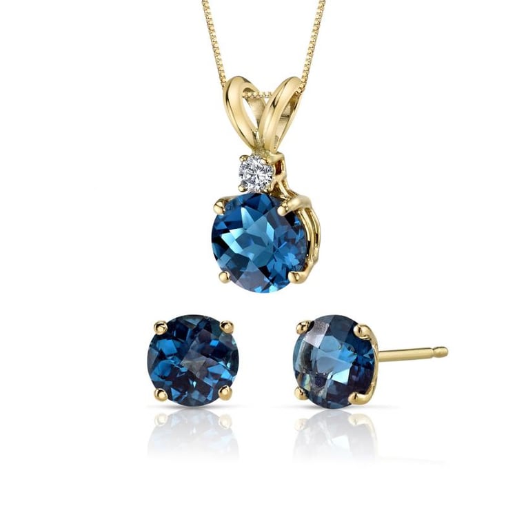 Zlaté náušnice s topazy