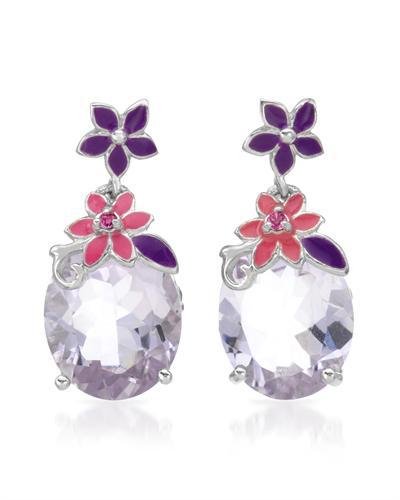 Ametystové náušnice stříbrné