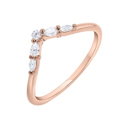 Vykrojený prsten s round, pear a marquise diamanty Craig