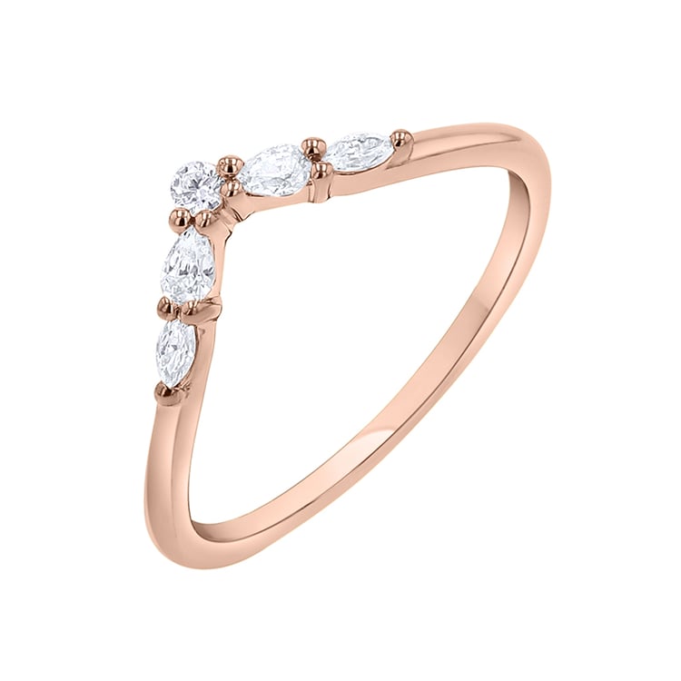 Vykrojený prsten s round, pear a marquise diamanty Craig 141984