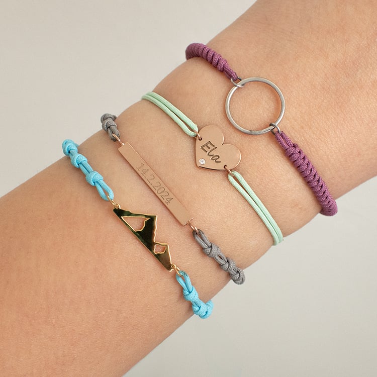 Provázkový náramek se symbolem Karma 136760