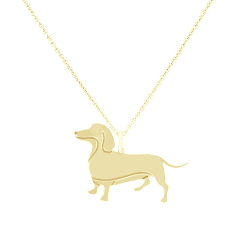 Přívěsek ve tvaru psa s gravírem Dachshund