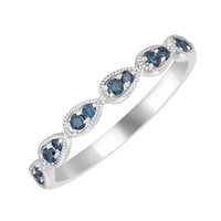 Eternity prsten ze zlata s modrými diamanty Lacy
