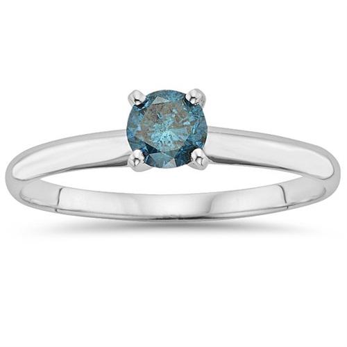  Zásnubní prsten s modrým diamantem