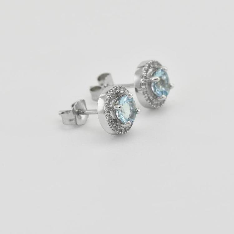 Náušnice s akvamaríny 38478