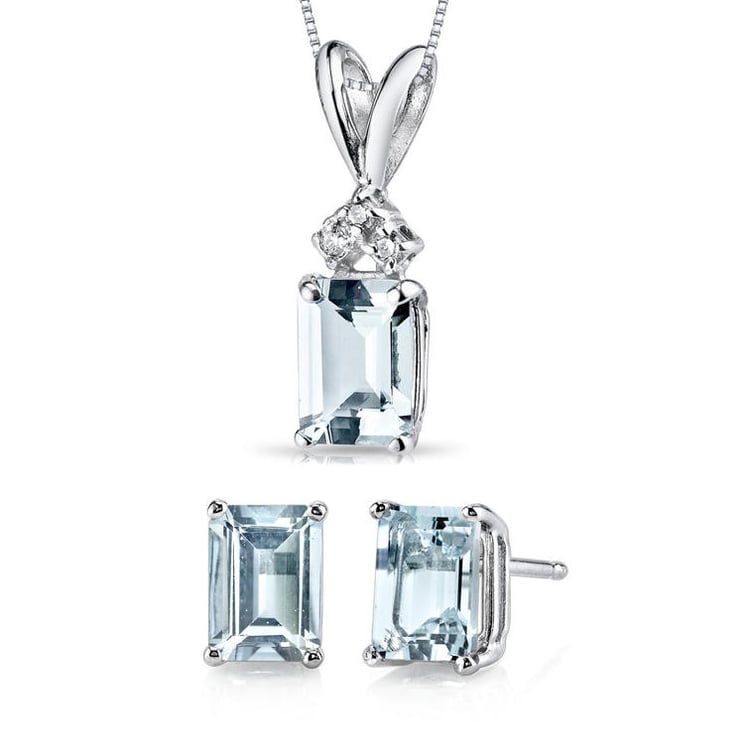 Zlatá kolekce šperků s akvamaríny Acacia