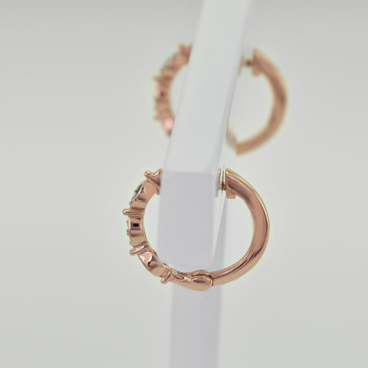 Stříbrné kruhové náušnice s lab-grown diamanty Wontisa 103980