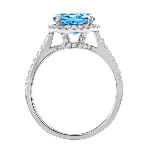 Zlatý prsten s 2.75ct topazem a diamanty Xana