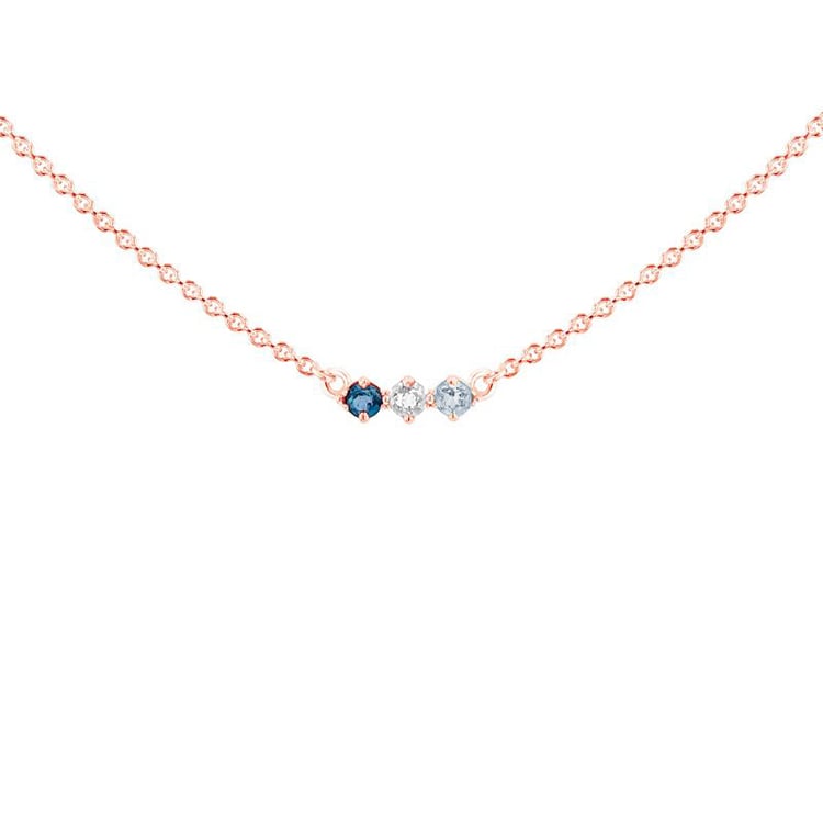 Minimalistický náhrdelník s drahokamy