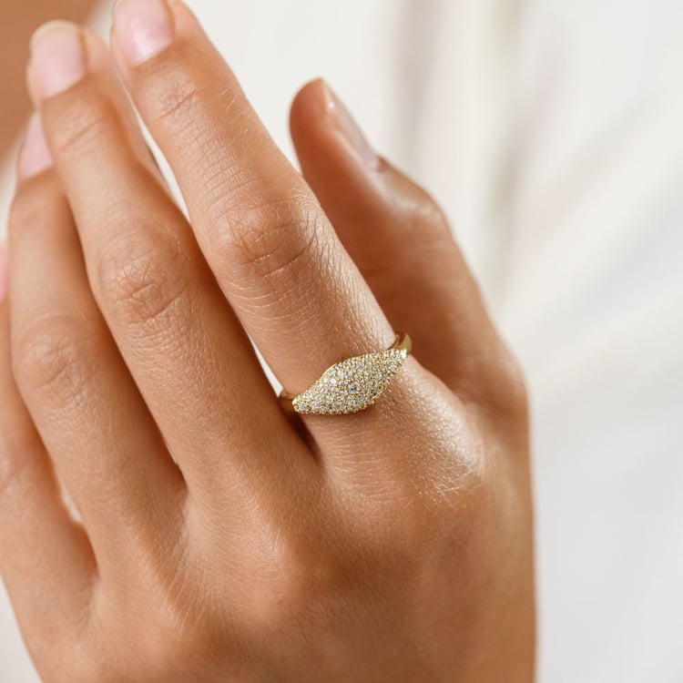 Zlatý prsten s lab-grown diamantem Ciarra 163488