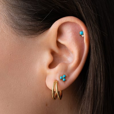 Náušnice s tyrkysy