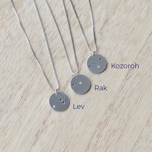 Stříbrný přívěsek se souhvězdím a diamantem Nyala