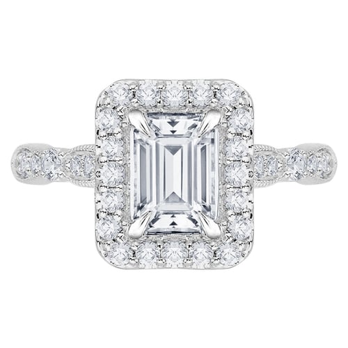 Zásnubní prsten s emerald diamantem Bina