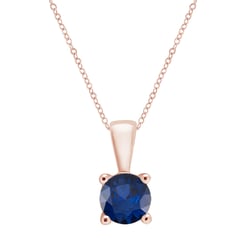 Stříbrný přívěsek s modrým safírem s výběrem velikosti Quinn