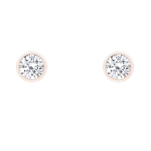 Bezel náušnice s diamanty Jehan