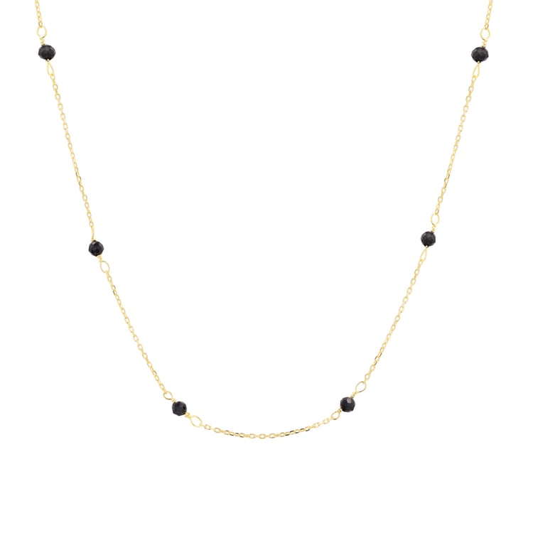 Stříbrný pozlacený náhrdelník se spinelovými korálky Liona