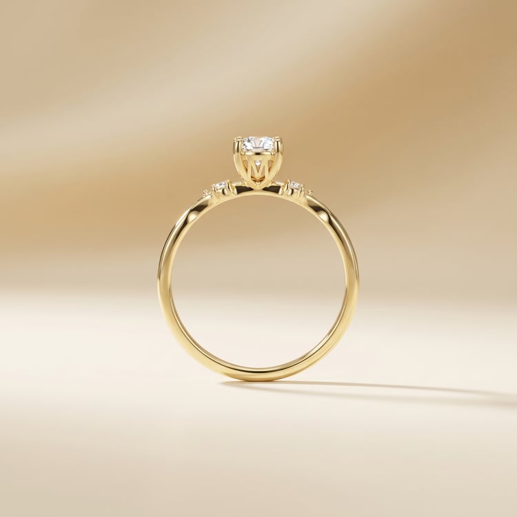 Zásnubní prsten s výběrem písmene a diamanty Mileva 166787