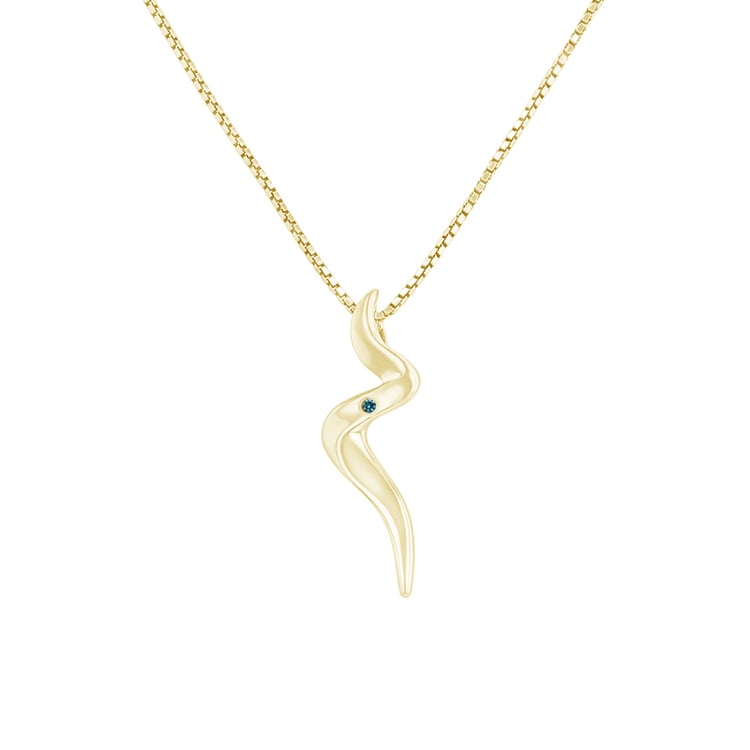 přívěsek s modrým diamantem 86005