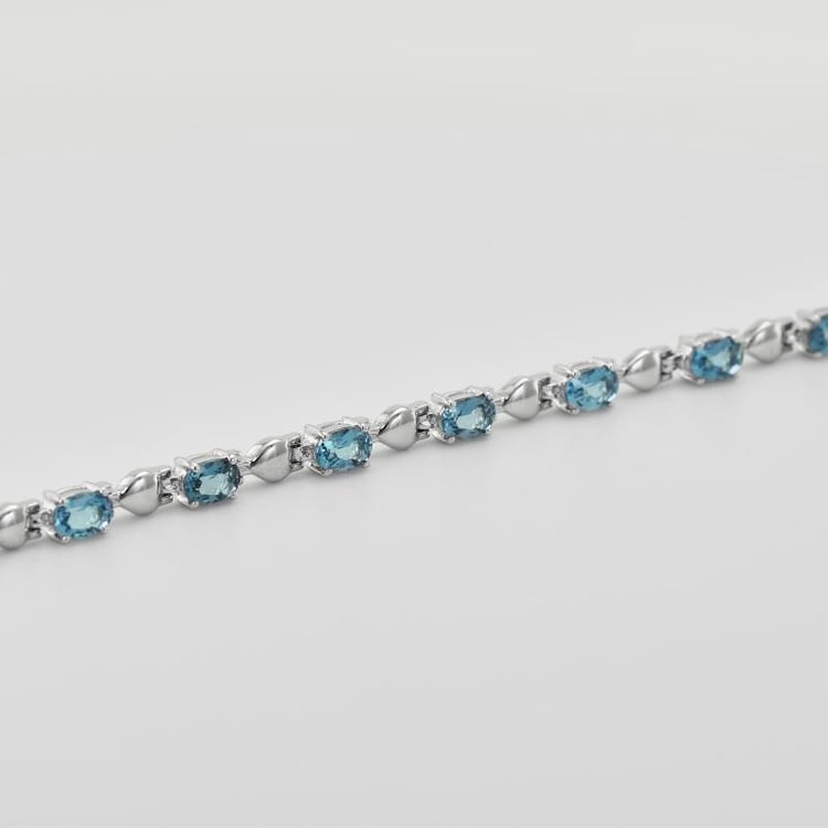 Topazový náramek ze stříbra 36210