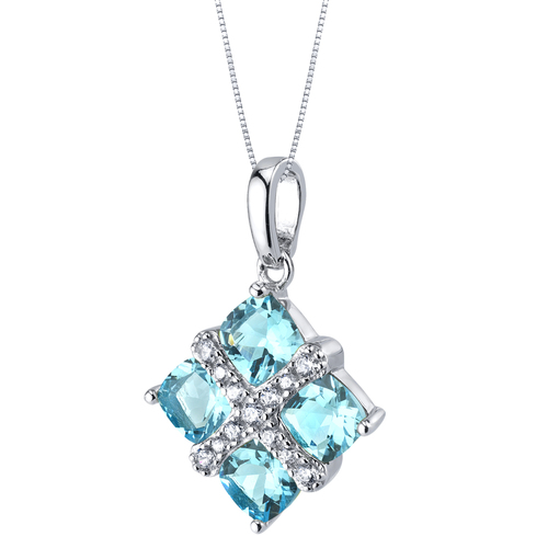 Stříbrný přívěsek s topazy