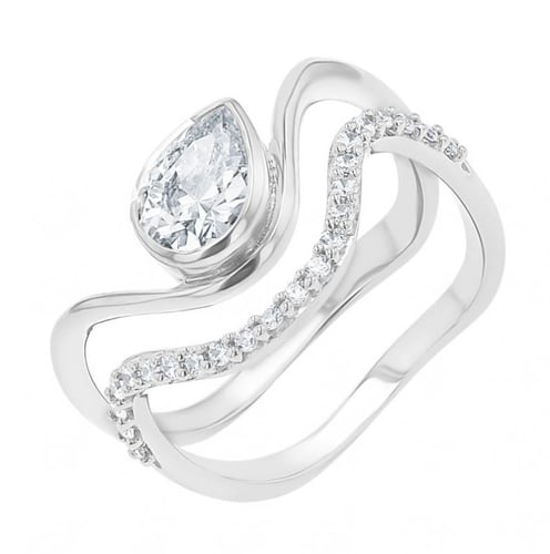 Originální zásnubní set prstýnků s lab-grown diamanty Judith