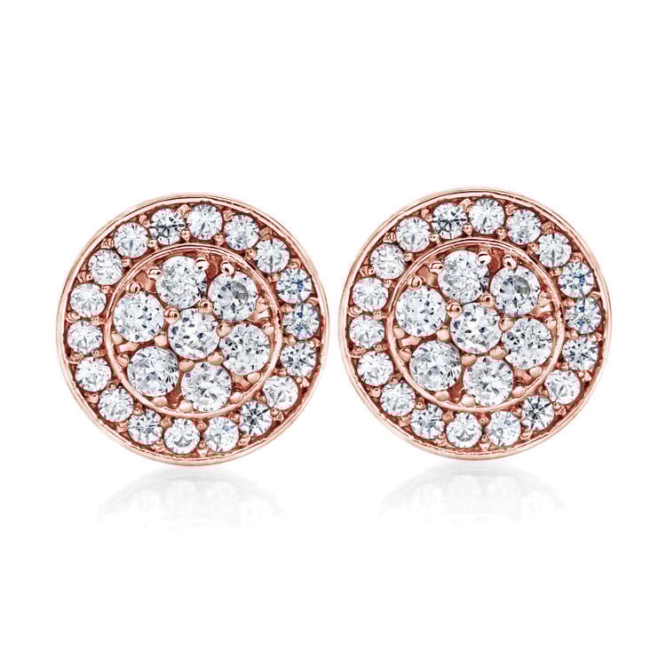 Diamantové náušnice z růžového zlata 79635