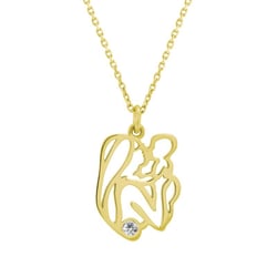 Přívěsek matka a dítě s diamantem Rian