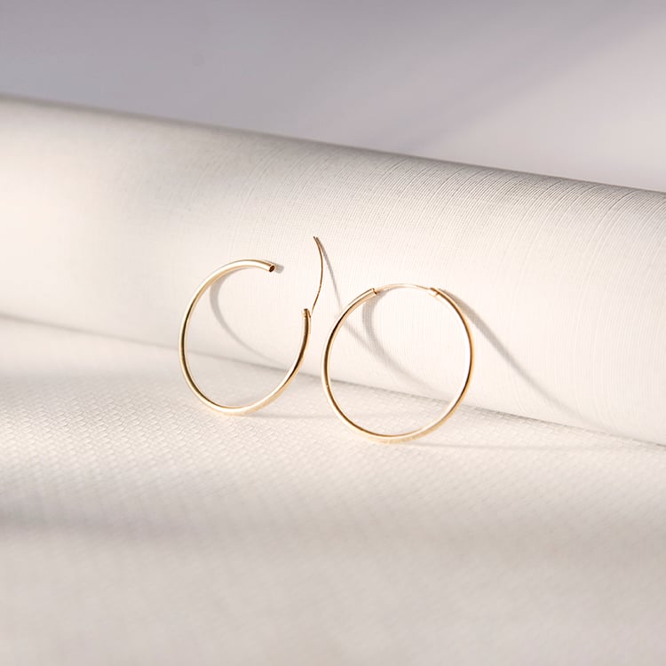 Zlaté kruhové náušnice Banks 107935