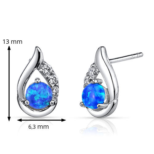 Opálové stříbrné náušnice 6445