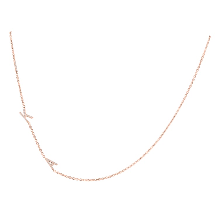 Náhrdelník se 3 písmenky a lab-grown diamanty Lupe 152251