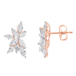 Luxusní náušnice s marquise lab-grown diamanty Ishita