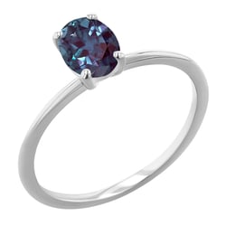 Elegantní zásnubní prsten s oval lab-grown alexandritem Frost