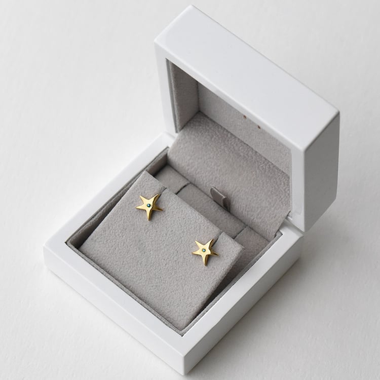 Hvězdičky s modrými diamanty 73058