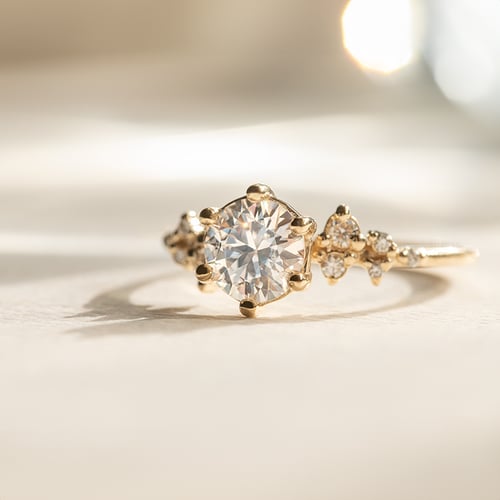 Zásnubní prsten s lab-grown diamanty Olha