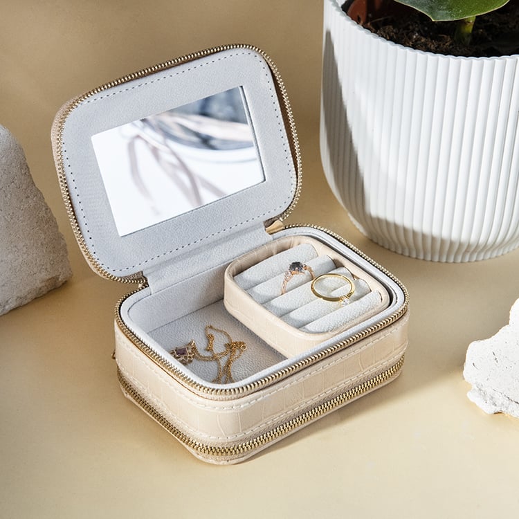 Cestovní pouzdro na šperky béžové Venice 113164